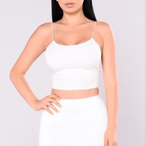 White Crop Top
